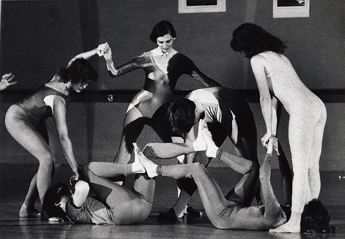 Dance rehearsal of La Machine with Susan Genevish, Rosilind Beaird, Shaun Fanrsowth, Suzanne Delzell, Jason Marsh and Sandi Millenbruck (circa 1985).