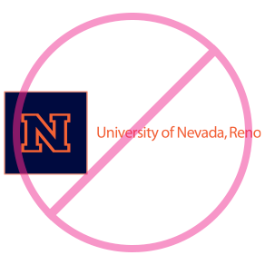University logo with incorrect color to block N and text