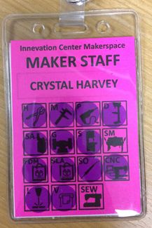 A safety badge for Makerspace staff