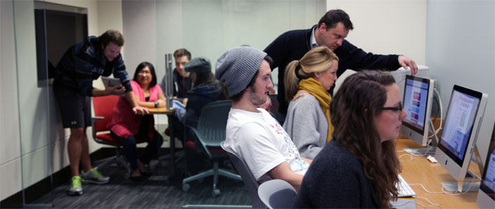 Students in the lab