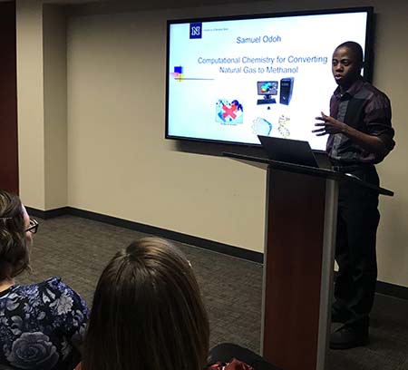 Samuel Odoh Samuel Odoh presents at the Early Career Faculty Future Collaborators Lightning Talk event