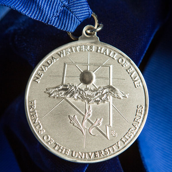 Photo of the Nevada Writers Hall of Fame Medal Photo of the Nevada Writers Hall of Fame Medal