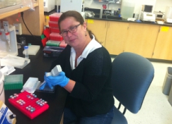 Mary Peacock in her lab