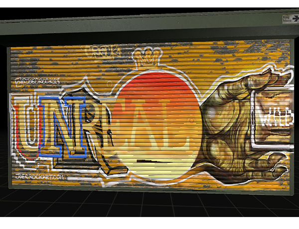 "UNReal" virtual reality street art mural by Reno artist Joe C. Rock "UNReal" virtual reality street art mural by Reno artist Joe C. Rock