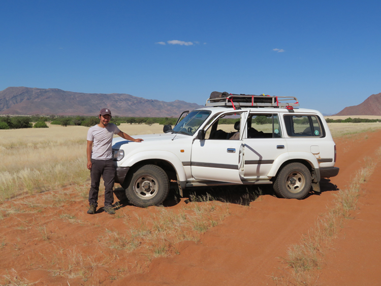 Standing with Land Cruiser