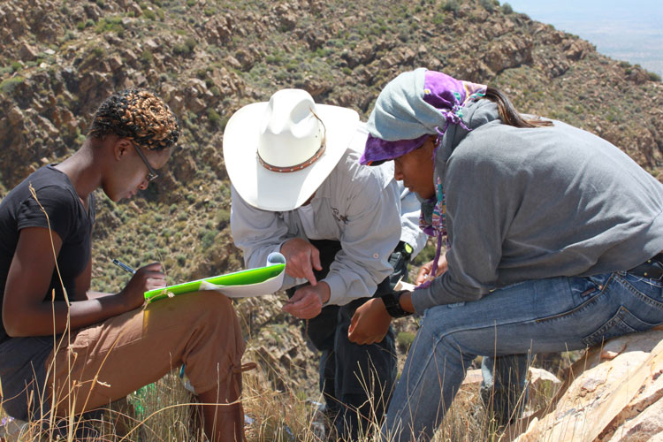 Researchers in Namibia