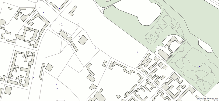 Map of Kiev center of Kiev, animated for the three days at the climax of the Euromaidan protests