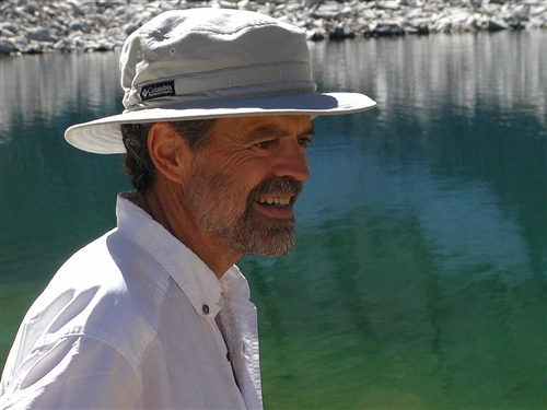 Jim Trexler near a pond