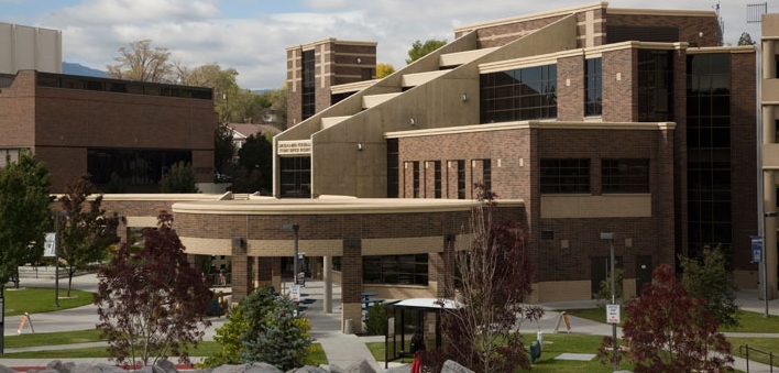 Exterior of the Fitzgerald Student Services Building on the University of Nevada, Reno campus.