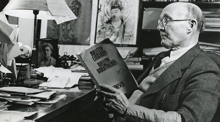 James Church at his desk at the University of Nevada, Reno