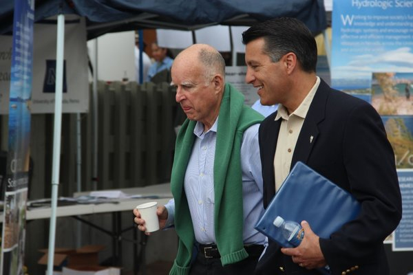 Nevada Governor Brian Sandoval and California Governor Jerry Brown