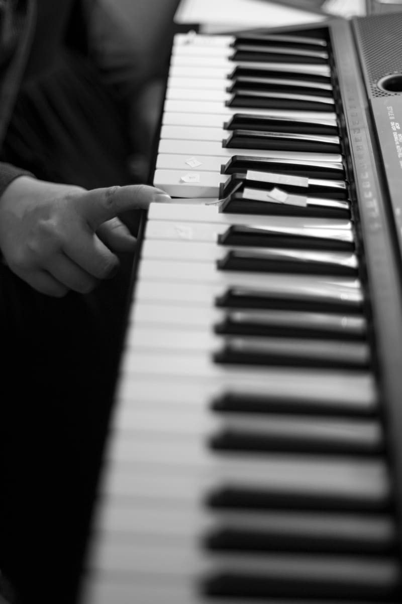 Claire McCully plays the piano