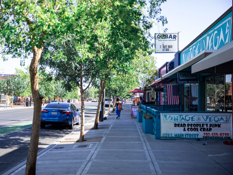 Las Vegas Arts District sidewalk