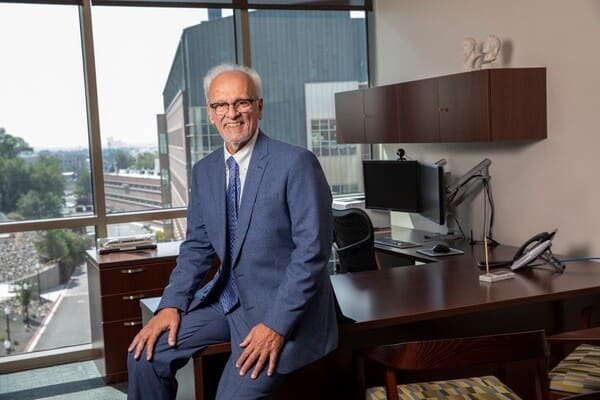 Dean Manos Maragakis in the William N. Pennington Engineering Building