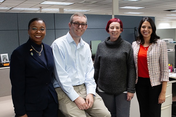 From L to R: Recording Supervisor, Veronica Bell; Technical Specialist, Hunter Halcomb; Senior Deputy Recorder, Brandy Ellison; Washoe County Recorder, Kalie Work.