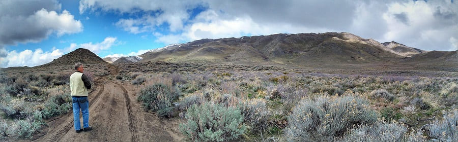 Jim Faulds looks out across a scenic desert vista