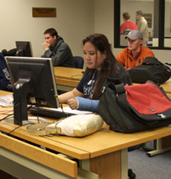 Students in the computer lab