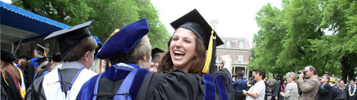 Lauren VanCitters receives her degree.