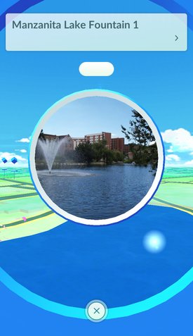 Pokémon GO in-game landmark at Manzanita Lake Fountain