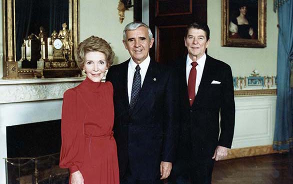 Photograph of Nancy Reagan, Paul Laxalt, and Ronald Reagan, Washington, D.C., 1982