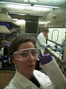Samantha in a research lab