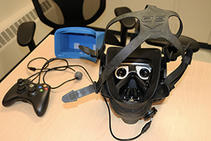 Underwater VR headset with controller
