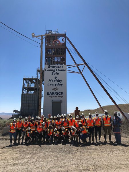 Mandela Fellows at Barrick Gold Corporation's Turquoise Ridge Mine