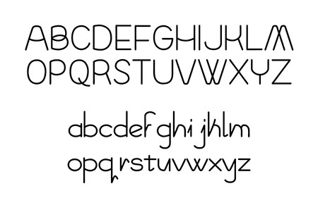 An example of Monica Maccaux' typeface