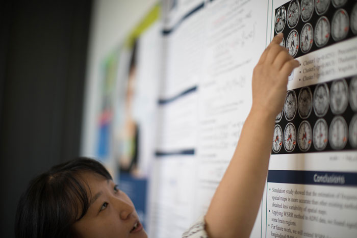 Mihye Ahn with research poster