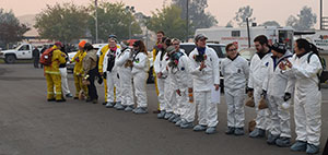 forensic anthropology team stand in line