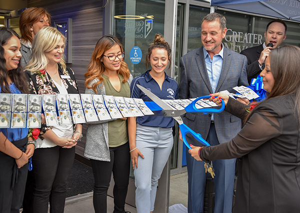 The ribbon cutting ceremony for Greater Nevada Credit Union 