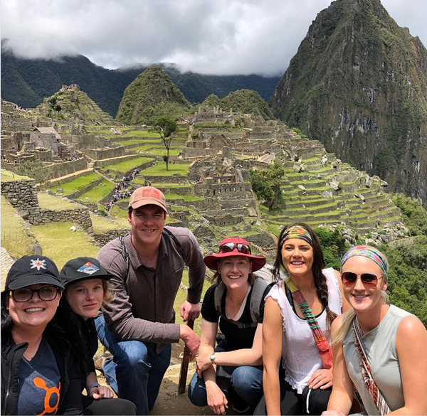 Melinda Yerka with students at Machu Picchu