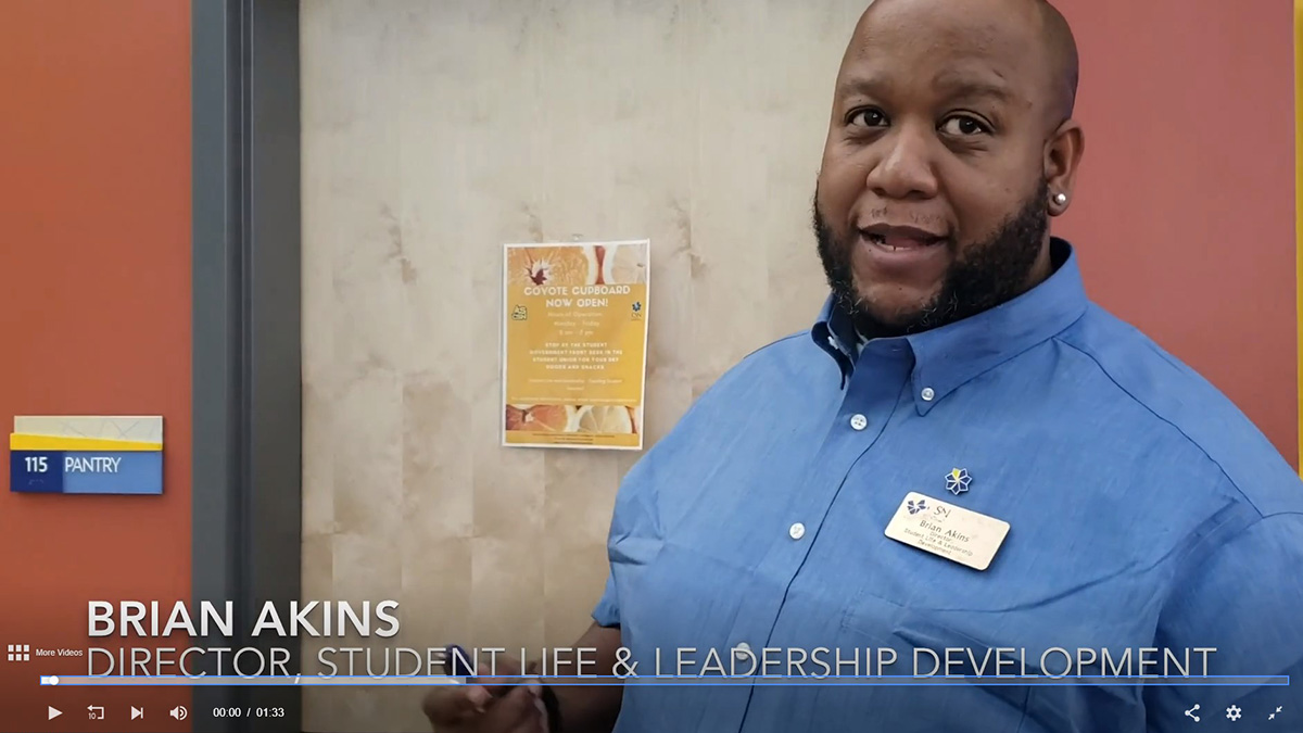 College of Southern Nevada Director showing food pantry