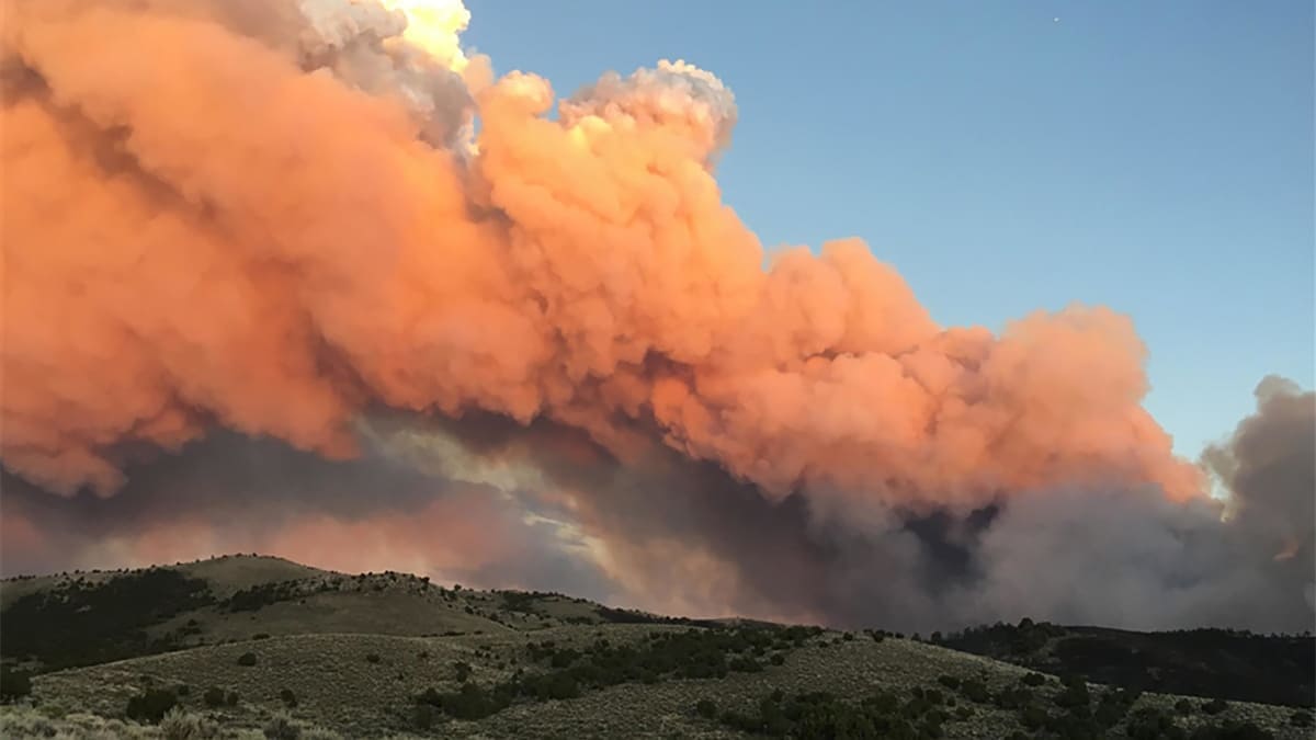 Smoke from the 2018 Hogan Fire