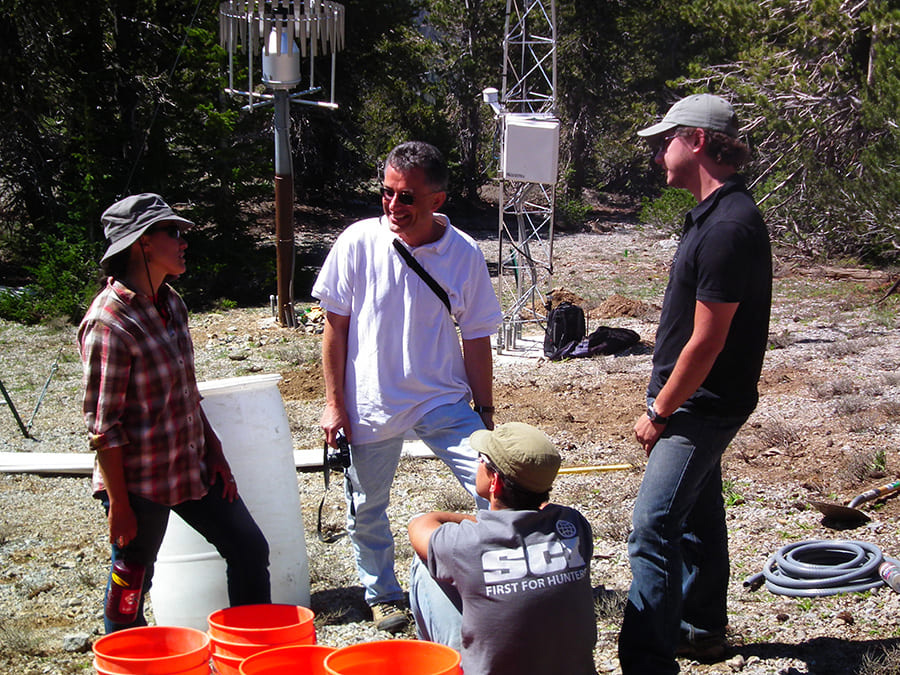 Franco Biondi at remote sensing site in snake range.