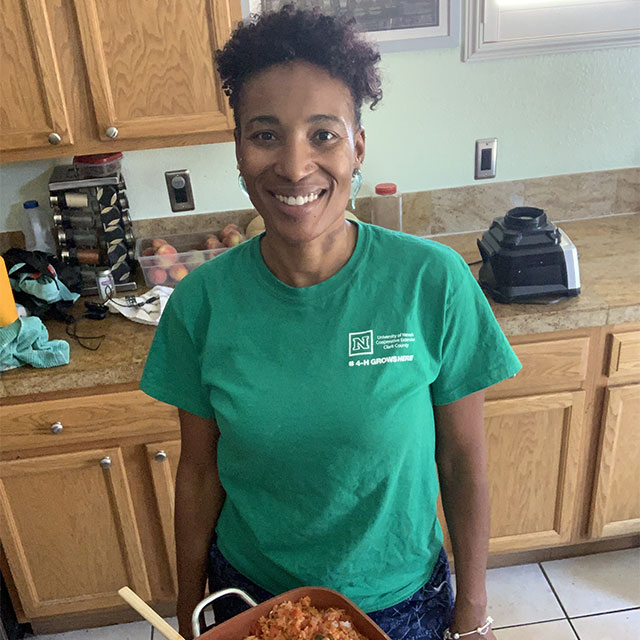 Sarah Monique Somma with rice dish