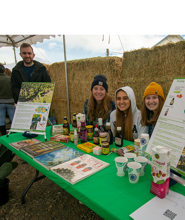 students with cactus products