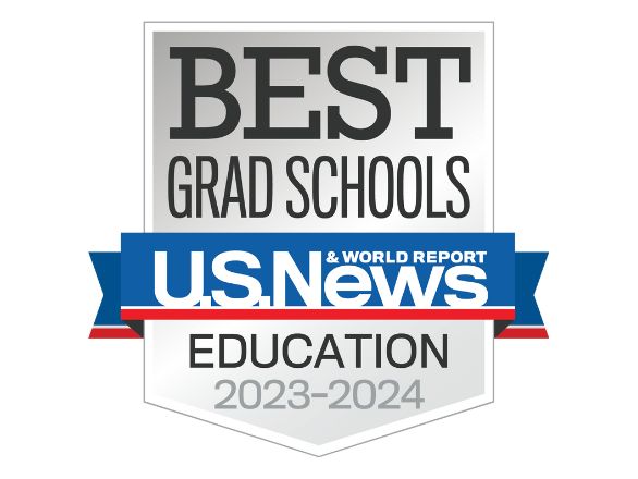 Badge that says, U.S. News & World Report Best Graduate Schools of Education