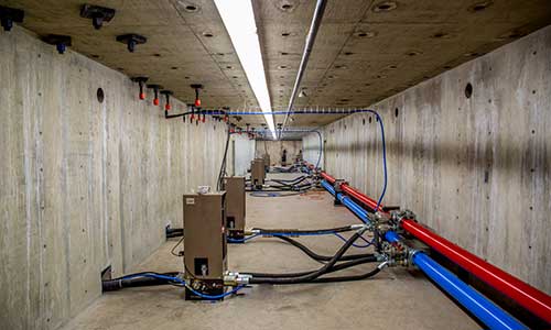earthquake engineering lab basement