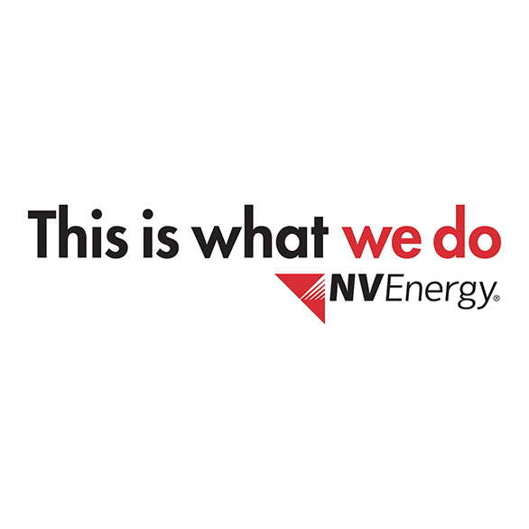 Red triangle logo for NV Energy with tagline "This is what we do."