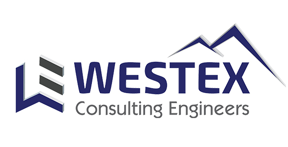 Westex logo reads Westex Consulting Engineers and has a graphic of a mountain.