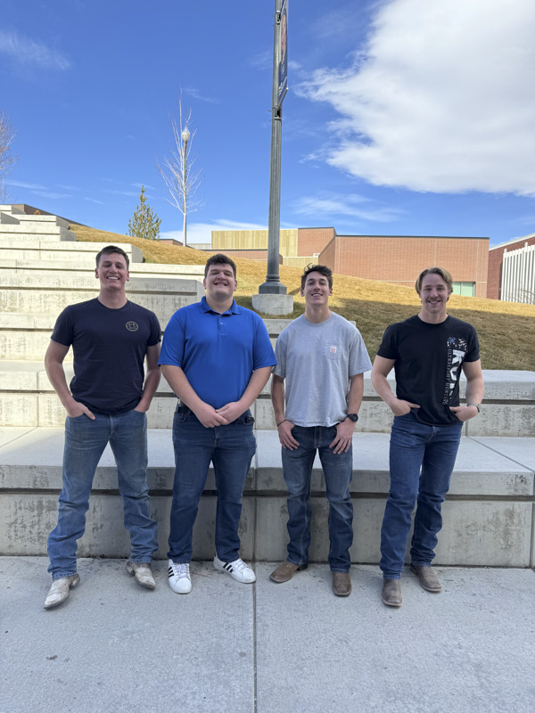 Team CEE 10, left to right, is Travis Tomlinson, Andrew Madrigal, Drew Scolari and Travis Tompkins. 