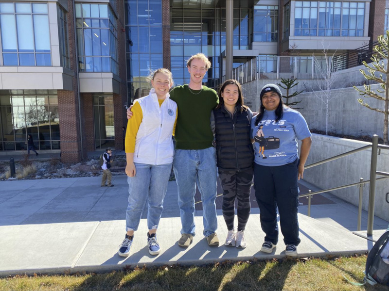 Team CEE 16, left to right, is Emily Milliken, Isaac Cooley, Emily Hohman and Maya Abraham