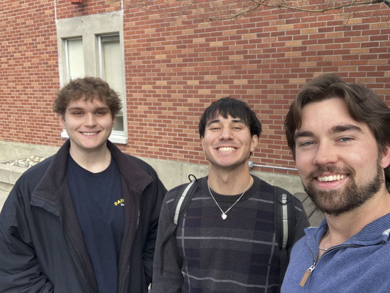 Team CSE 32, left to right, is Robert Fleming, Anthony Silva and Austin Parkerson. Not pictured: Brandon Ramirez.