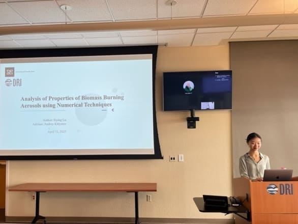 Siying Lu defending her thesis.