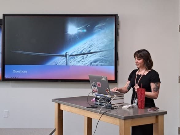 Stormi Nevada-Noll defending her thesis