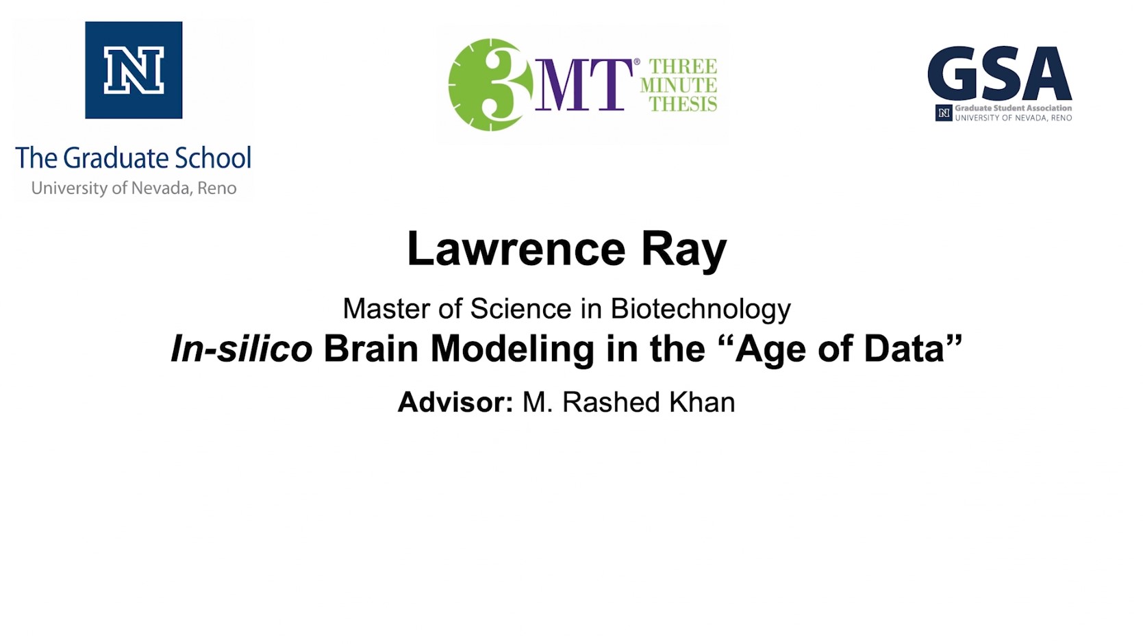 Thumbnail of Lawrence Ray's title slide