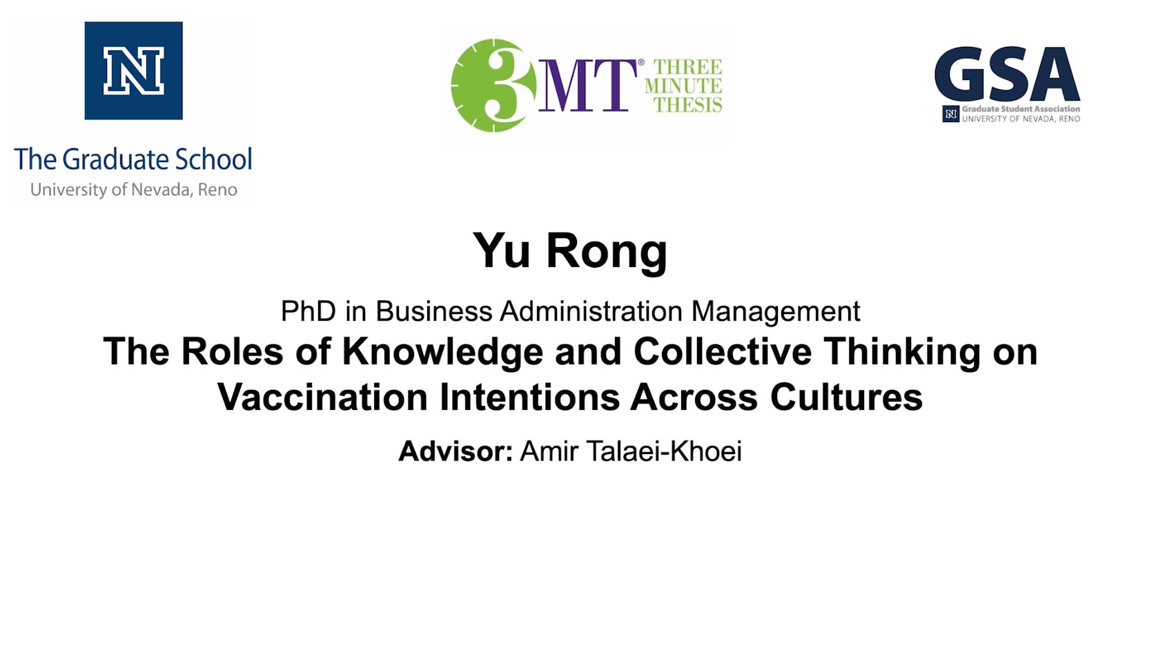 Thumbnail of Yu Rong's title slide