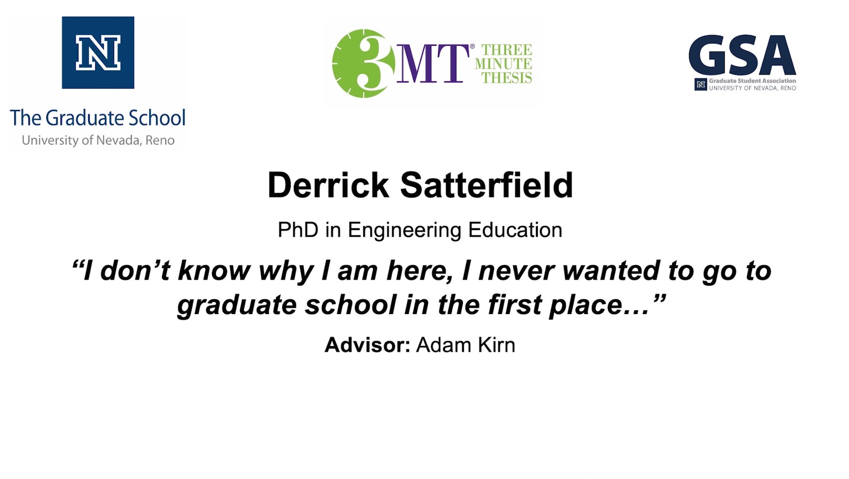 Thumbnail of Derrick Satterfield's title slide