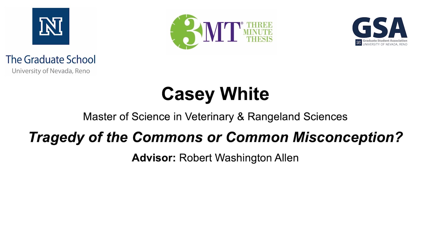 Thumbnail of Casey White's title slide